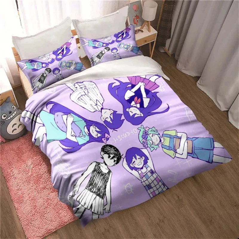 Home Fashion Textiles - Moda 3d impresso anime omori conjunto