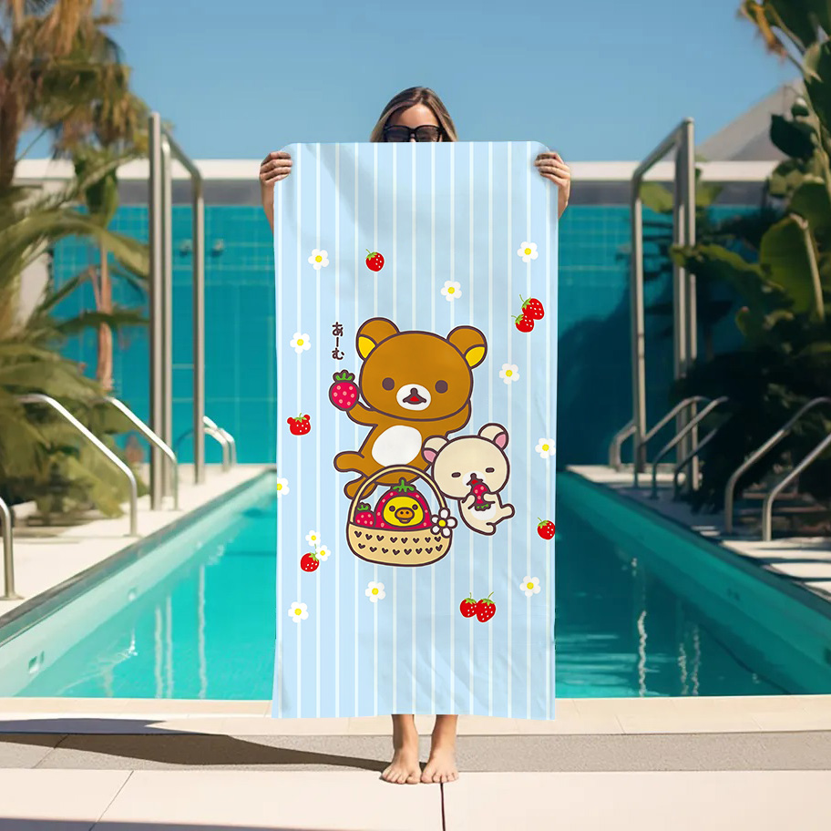 Home Textiles Towel Set - Toalha de banho grande Rilakkuma, toalhas