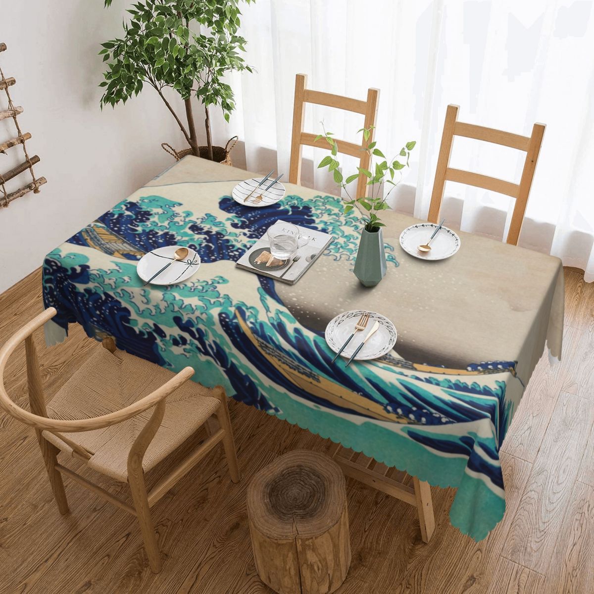 Japanese Home Textiles - Grande Onda Off Kanagawa Vintage Toalha