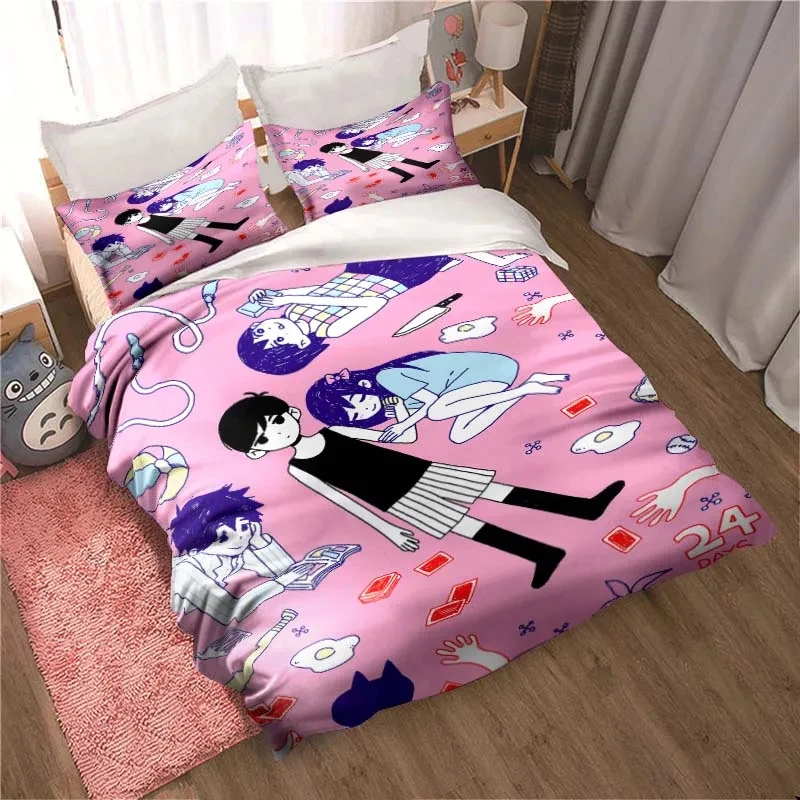 Moda 3d impresso anime omori c - Home Fashion Textiles avaliação e preço